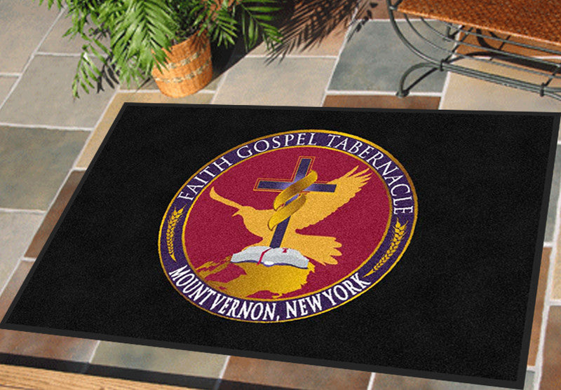 Faith Gospel Tabernacle 2 X 3 Rubber Backed Carpeted HD - The Personalized Doormats Company
