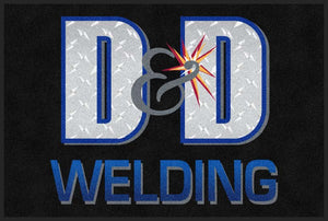 D&D Welding 4 X 6 Rubber Backed Carpeted HD - The Personalized Doormats Company