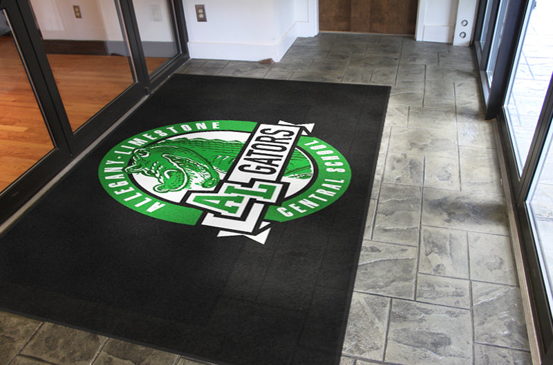 ALLEGANY LIMESTONE ELEMENTARY SCHOOL § 6 X 12 Rubber Backed Carpeted HD - The Personalized Doormats Company