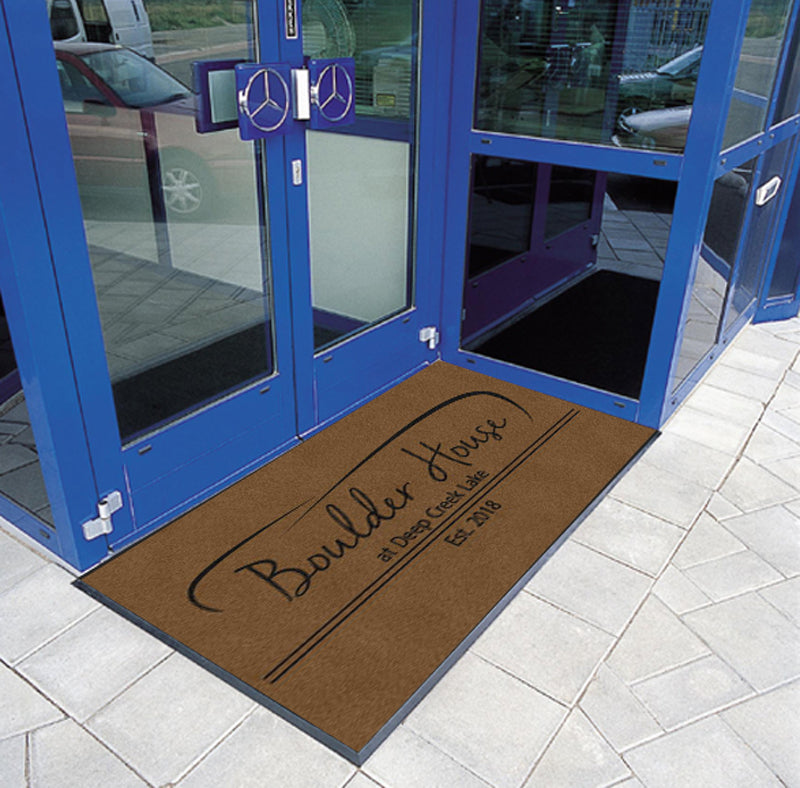 Boulder House 3 X 6 Rubber Backed Carpeted HD - The Personalized Doormats Company