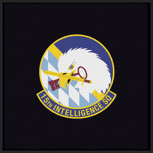 15th Intellligence Squadron Logo Mat 6 X 6 Rubber Scraper - The Personalized Doormats Company