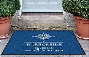 Harborside Logo Mat 3 X 4 Rubber Backed Carpeted HD - The Personalized Doormats Company