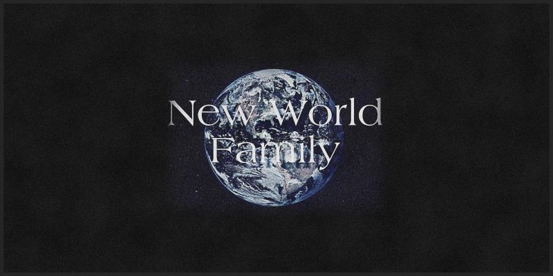 New World §-5 X 10 Rubber Backed Carpeted HD-The Personalized Doormats Company