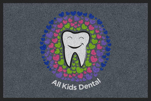All Kids Dental 2 X 3 Rubber Backed Carpeted HD - The Personalized Doormats Company