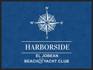 Harborside Logo Mat 3 X 4 Rubber Backed Carpeted HD - The Personalized Doormats Company