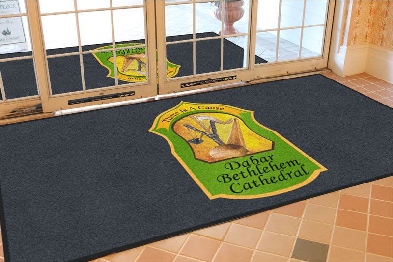 DABAR BETHLEHEM CATHEDRAL 3.8 X 7.9 Rubber Backed Carpeted HD - The Personalized Doormats Company