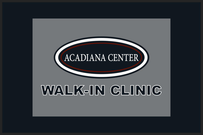 Acadiana Center Walk-In Clinic 4 X 6 Rubber Scraper - The Personalized Doormats Company