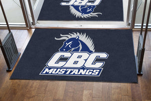 Central Baptist College 4 X 6 Rubber Backed Carpeted HD - The Personalized Doormats Company