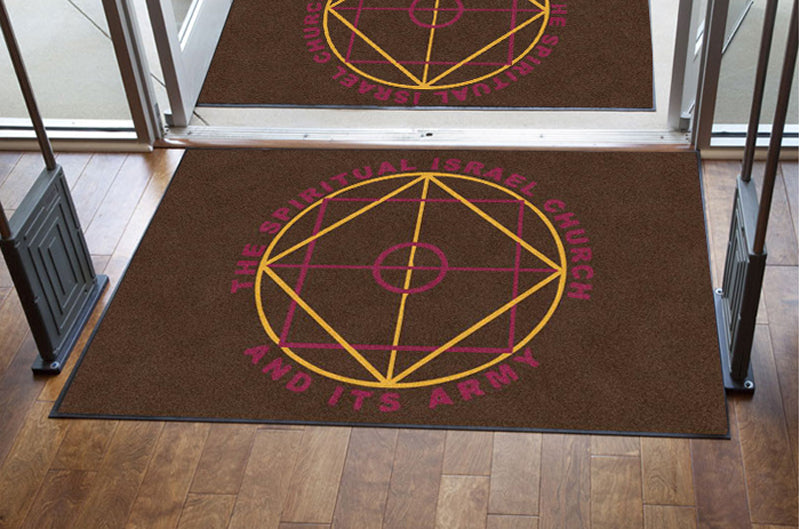 Church Indoor Mat 4 X 6 Rubber Backed Carpeted HD - The Personalized Doormats Company