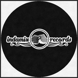 INDAMIX RECORDS 3 X 3 Rubber Backed Carpeted HD Round - The Personalized Doormats Company