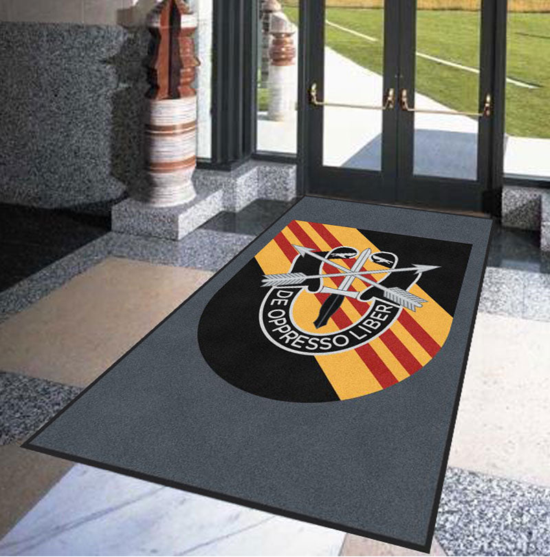 5th GRP oppresso stripe 5 X 8 Rubber Backed Carpeted HD - The Personalized Doormats Company