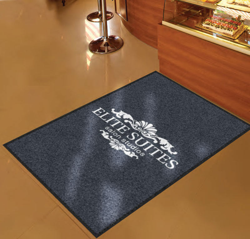 Elite Suites Salon Studios 3 x 5 Rubber Backed Carpeted HD - The Personalized Doormats Company