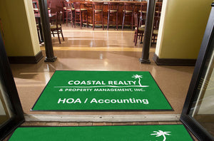 Coastal Realty & Property Management HOA 4 X 6 Rubber Backed Carpeted HD - The Personalized Doormats Company