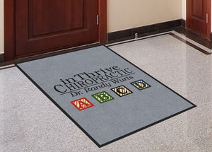 inThrive Chiropractic 3 X 4 Rubber Backed Carpeted HD - The Personalized Doormats Company