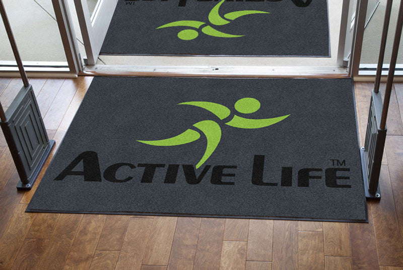Active life 4 X 6 Rubber Backed Carpeted HD - The Personalized Doormats Company