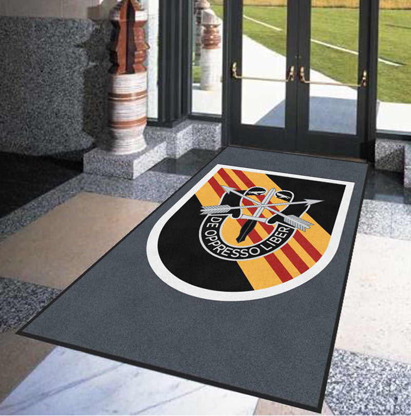 5th GRP oppresso stripe 5 X 8 Rubber Backed Carpeted HD - The Personalized Doormats Company
