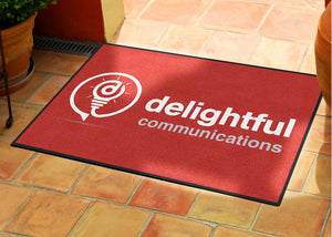 Delightful Communications § 2 X 3 Rubber Backed Carpeted HD - The Personalized Doormats Company