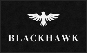 Black Hawk 3 X 5 Rubber Backed Carpeted HD - The Personalized Doormats Company