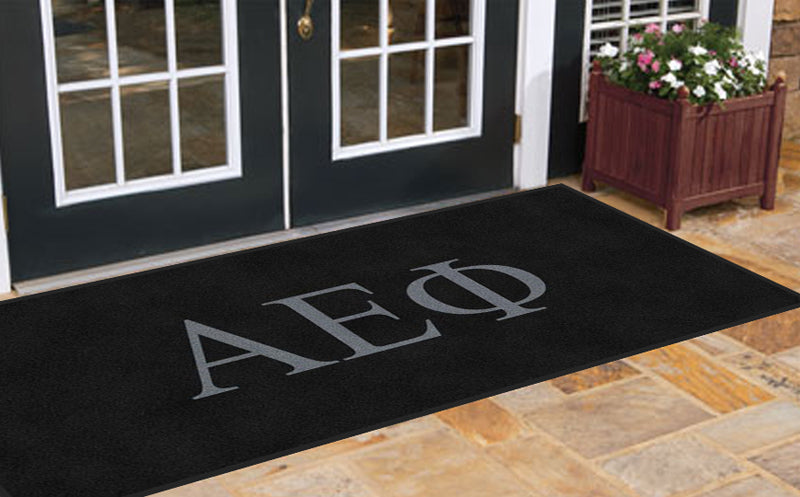 AEPhi Sorority Mat 3 X 7 Rubber Backed Carpeted HD - The Personalized Doormats Company