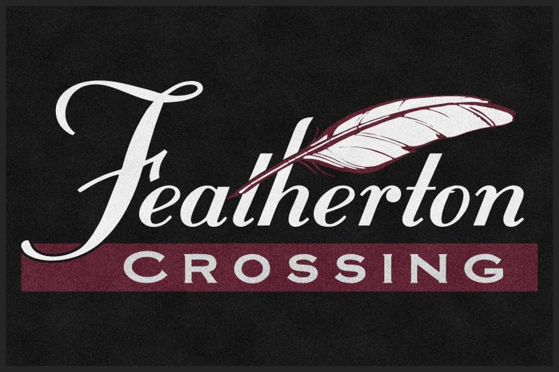 Featherton Crossing 4 X 6 Rubber Backed Carpeted HD - The Personalized Doormats Company