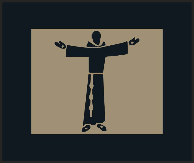 Franciscans of Christ the Servant 2.5 X 3 Rubber Scraper - The Personalized Doormats Company