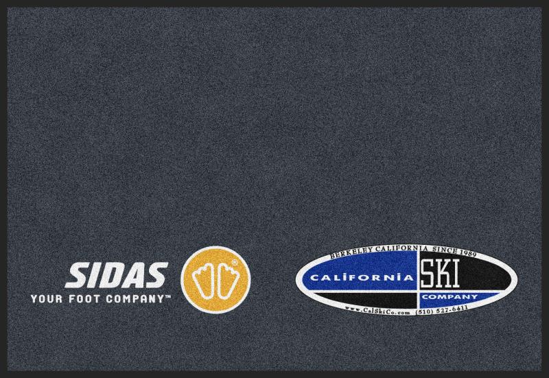 California Ski Company- Grey 40"x 58" 3.33 X 4.83 Rubber Backed Carpeted HD - The Personalized Doormats Company