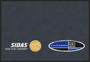 California Ski Company- Grey 40"x 58" 3.33 X 4.83 Rubber Backed Carpeted HD - The Personalized Doormats Company