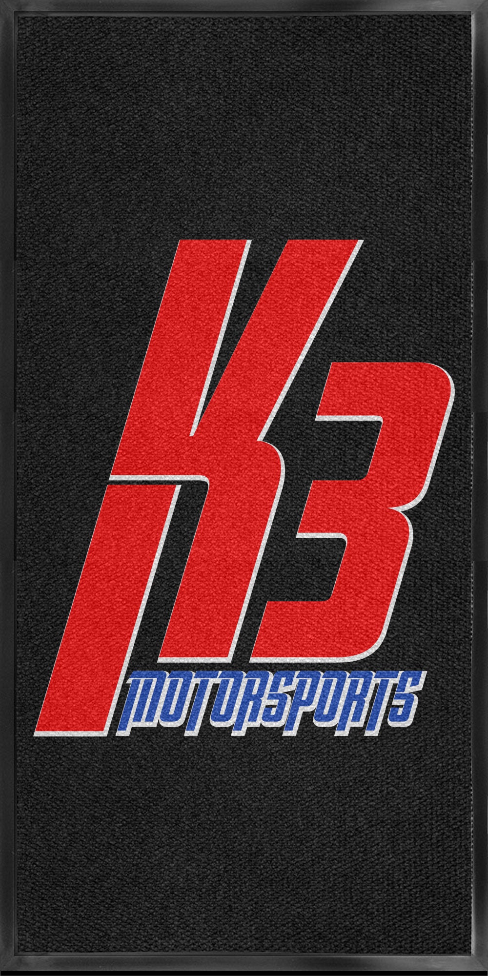K3 Motorsports § 6 X 12 Luxury Berber Inlay - The Personalized Doormats Company