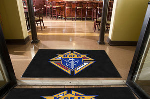 K of C 4 X 6 Rubber Backed Carpeted HD - The Personalized Doormats Company