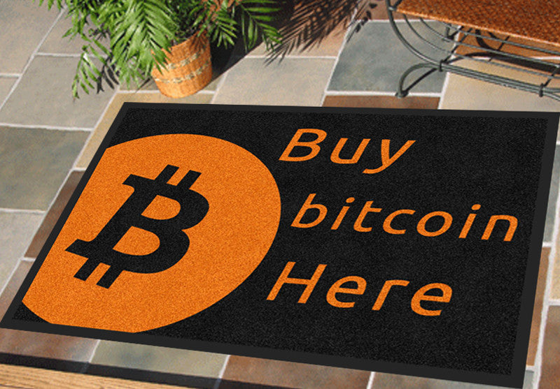 bitcoin 2 X 3 Rubber Backed Carpeted HD - The Personalized Doormats Company