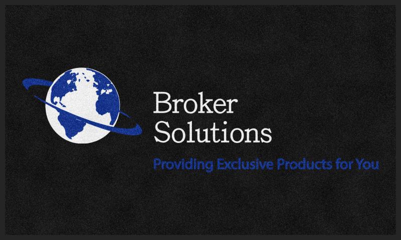 Broker Solutions 3 X 5 Rubber Backed Carpeted HD - The Personalized Doormats Company