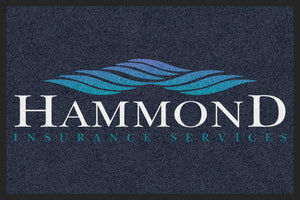 Hammond Insurance doormat 2 X 3 Rubber Backed Carpeted HD - The Personalized Doormats Company