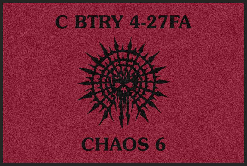 C BTRY 4-27FA, Fort Bliss TX 4 X 6 Rubber Backed Carpeted HD - The Personalized Doormats Company