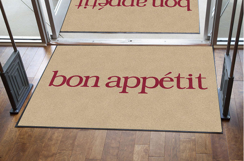 bon appetit 4 X 6 Rubber Backed Carpeted HD - The Personalized Doormats Company