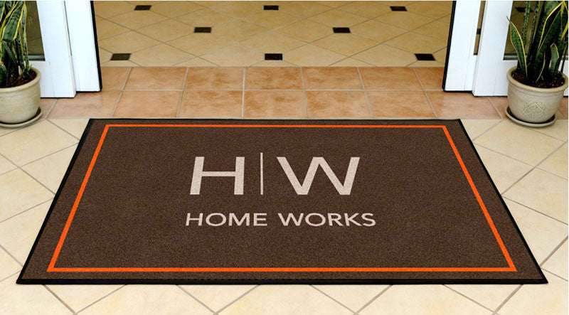 Home Works Interior Design 3 X 5 Rubber Backed Carpeted HD - The Personalized Doormats Company