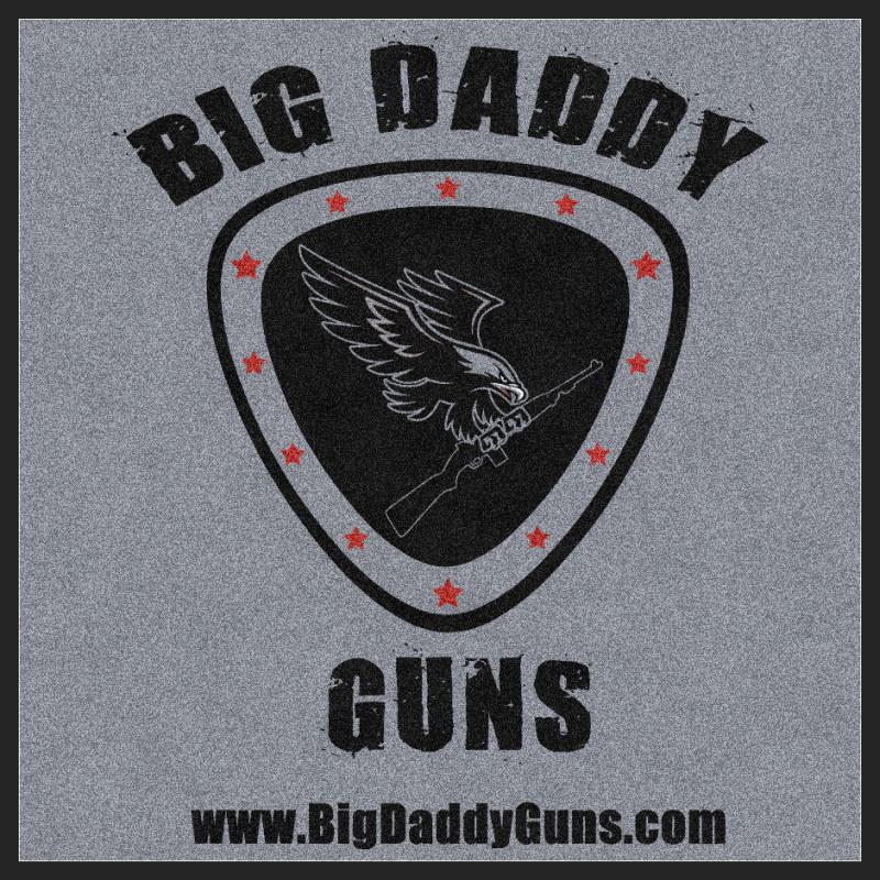 BIG DADDY GUNS 3 X 3 Rubber Backed Carpeted HD - The Personalized Doormats Company