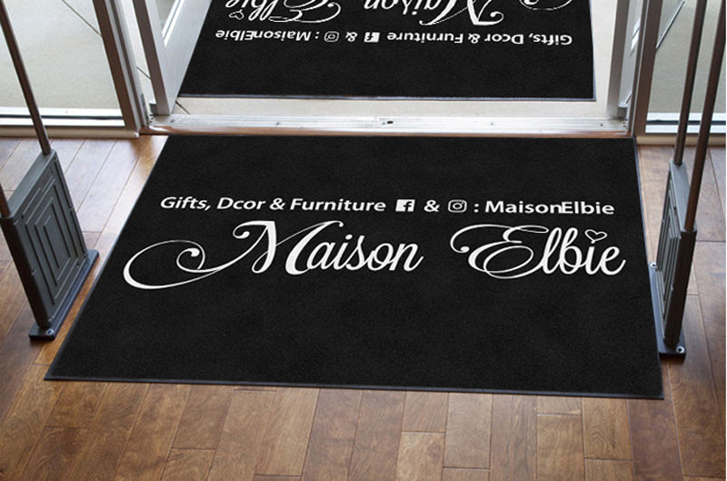 Maison Elbie §-4 x 6 Rubber Backed Carpeted HD-The Personalized Doormats Company