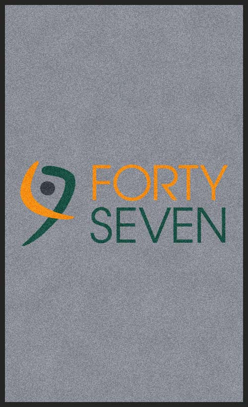 Forty Seven 3 X 5 Rubber Backed Carpeted HD - The Personalized Doormats Company