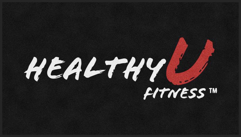 Healthy U Fitness § 4 X 7 Rubber Backed Carpeted HD - The Personalized Doormats Company