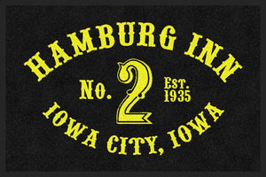 Hamburg Inn No. 2 Rug 2 X 3 Rubber Backed Carpeted HD - The Personalized Doormats Company