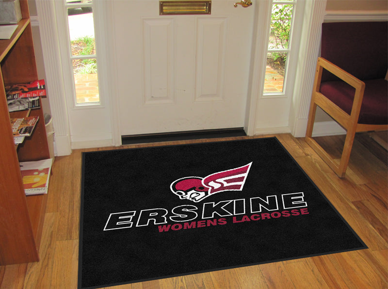 Erskine College -- Locker room 4 X 4 Rubber Backed Carpeted HD - The Personalized Doormats Company