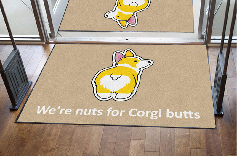 Corgi 4 X 6 Rubber Backed Carpeted HD - The Personalized Doormats Company