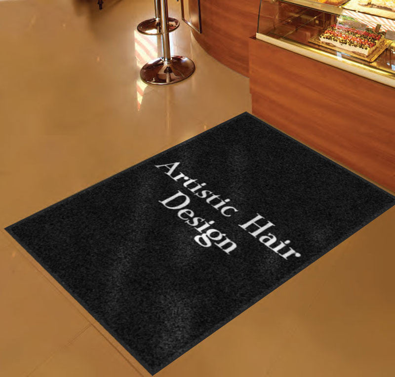 Artistic Hair Design 3 X 5 Rubber Backed Carpeted HD - The Personalized Doormats Company