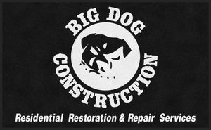 Big Dog Construction 3.67 X 6 Rubber Backed Carpeted HD - The Personalized Doormats Company