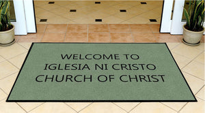 Church of Christ 3 X 5 Rubber Backed Carpeted HD - The Personalized Doormats Company