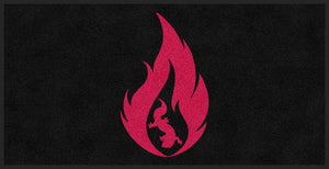 Geckos on Fire 5 X 10 Rubber Backed Carpeted HD - The Personalized Doormats Company