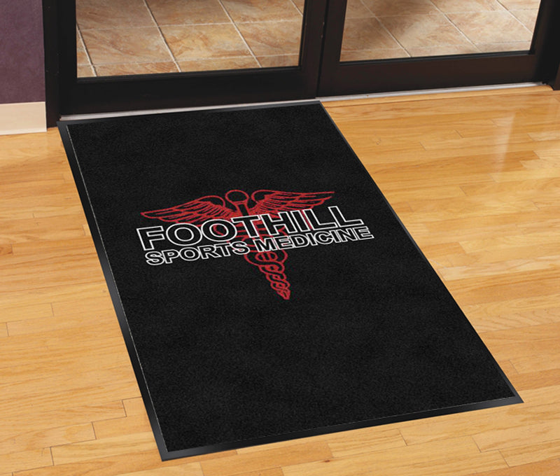 Foothill College 3 X 5 Rubber Backed Carpeted HD - The Personalized Doormats Company