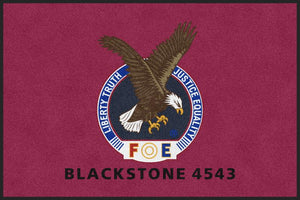 BLACKSTONE 4543 4 X 4 Rubber Backed Carpeted HD - The Personalized Doormats Company