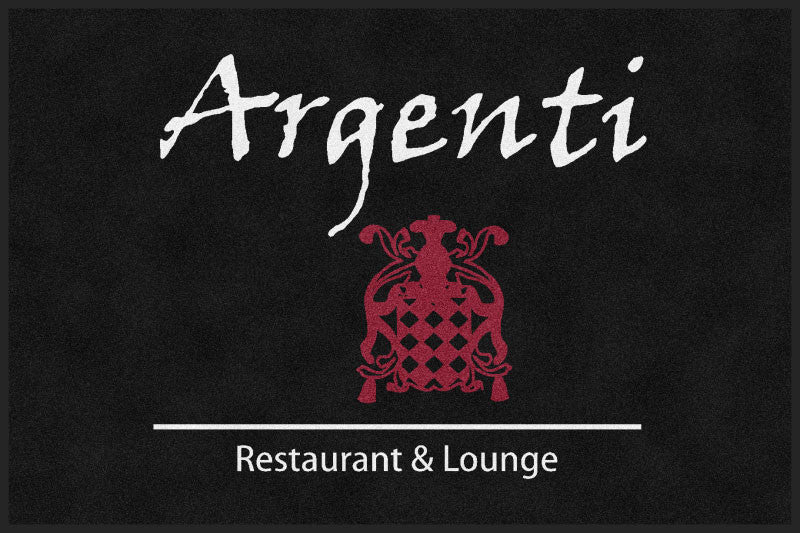 Argenti restaurant and lounge 4 X 6 Rubber Backed Carpeted HD - The Personalized Doormats Company