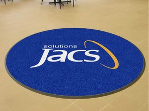 JACS SOLUTIONS INC § 5 X 5 Rubber Backed Carpeted HD Round - The Personalized Doormats Company